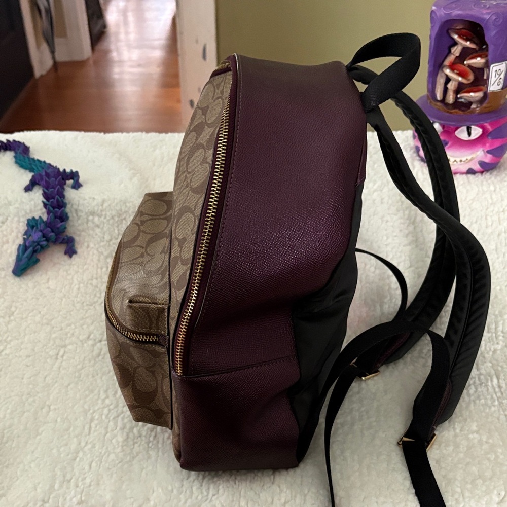 Coach Tan and Brown Monogram Backpack - Picture 3 of 5